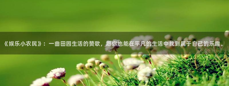 先锋娱乐公司：《娱乐小农民》：一曲田园生活的赞歌，愿你也能在平凡的生活中找到属于自己的乐趣。