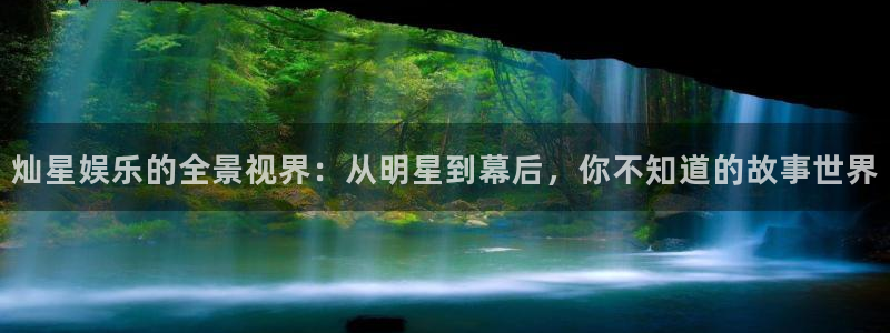 先锋娱乐：灿星娱乐的全景视界：从明星到幕后，你不知道的故事世界